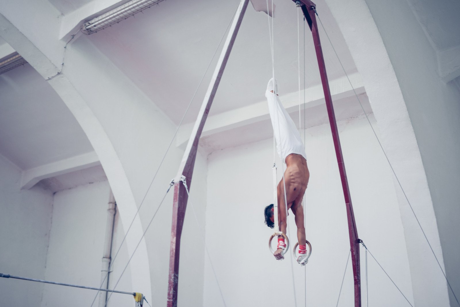 handstand or using gymnastics rings